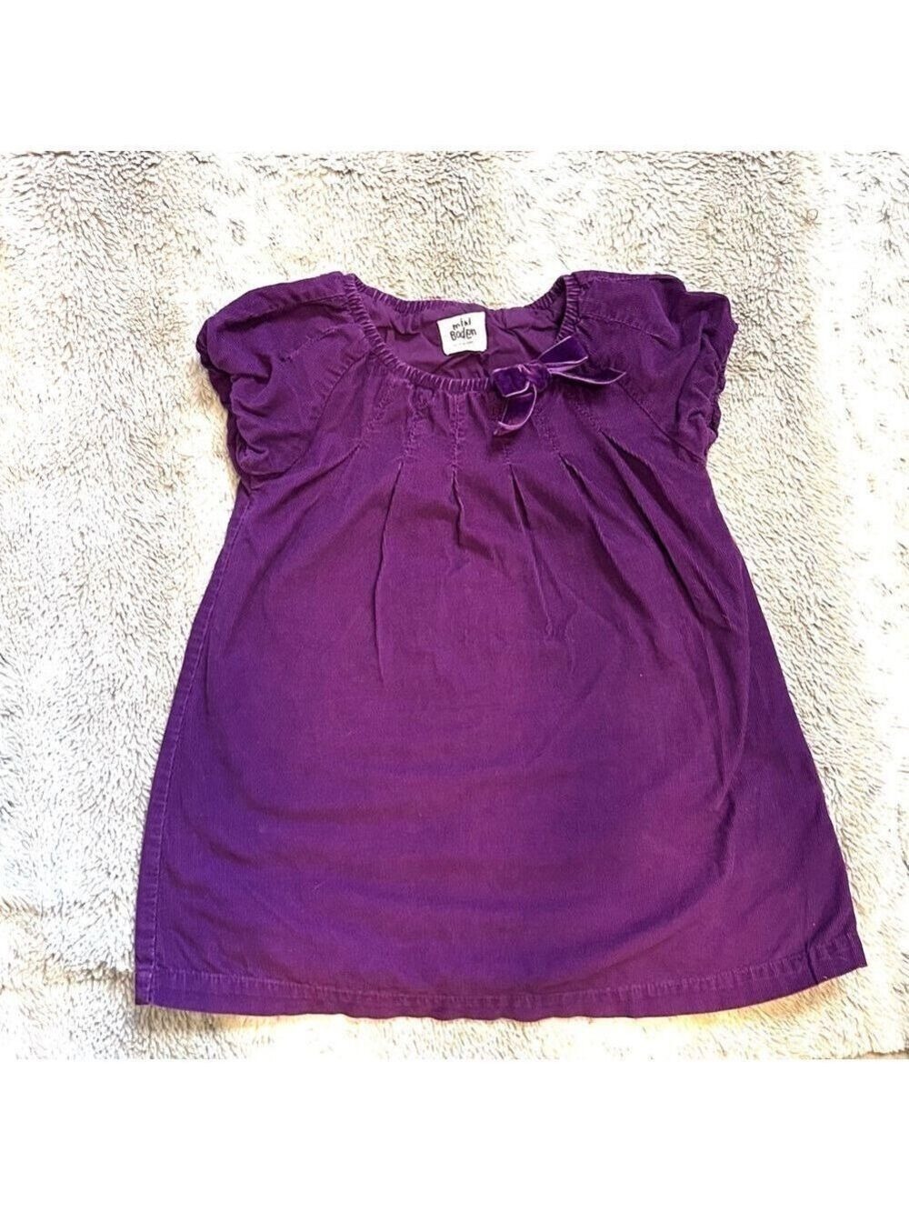 Mini Boden Purple Short Sleeve Tunic Dress Size 3T